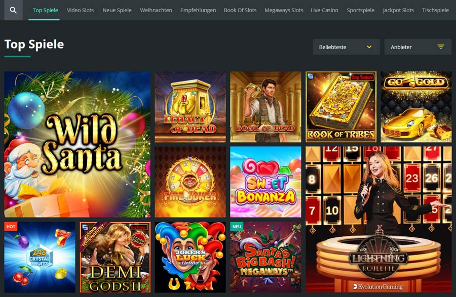 1Bet Casino Spiele