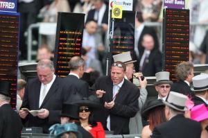 Englische Buchmacher auf der Rennbahn von Royal Ascot