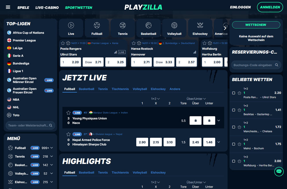 Playzilla Sportwetten